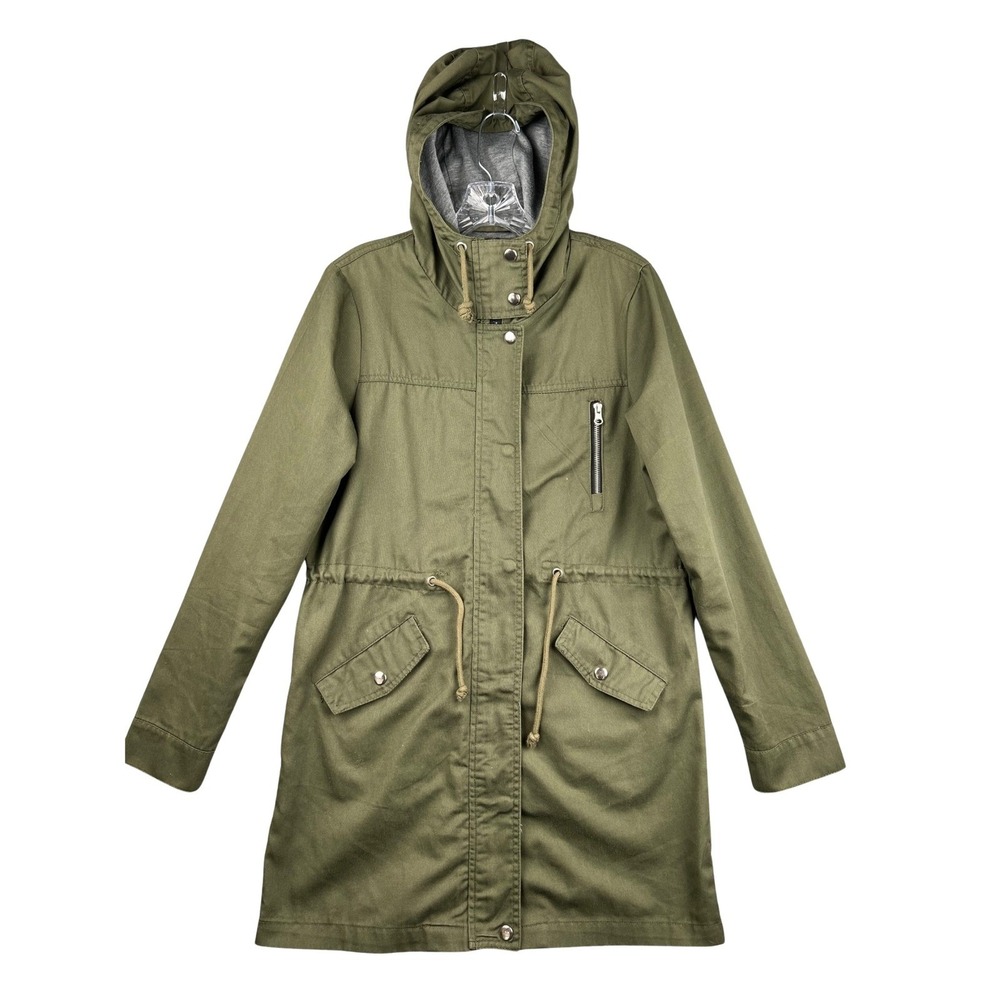 Angel Kiss Los Angeles Women's Medium Olive Green Anorak Hooded Utility Jacket